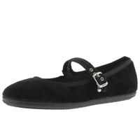 victoria Bailarinas Oda Terciopelo & Ribete Al Tono & Hebilla 104913 para Niñas Negro 31