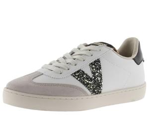 victoria Basket Berlín Ciclista Efecto Piel Bombeada & Logotipo Glitter & Puntera Serraje 1126198 para Mujer Hielo 36