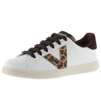 victoria Basket Tenis Efecto Piel & Logotipo Animal Print & Piezas En Contraste 1125316 para Mujer Burdeos 40