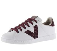 victoria Basket Tenis Efecto Piel & Piezas Glitter & Cordones En Contraste 1125244 para Mujer Prune 38