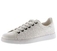 victoria Basket Tenis Glitter & Detalles Metalizados & Cordones Al Tono 112558 para Mujer Blanco 40