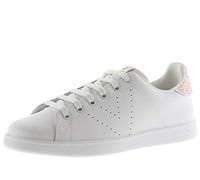victoria Basket Tenis Piel & Trasera Glitter & Logotipo Troquelado 1125104 para Mujer Grosella 36