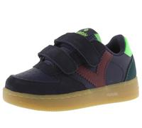 victoria Basket Tiempo Efecto Piel & Piezas Color & Serraje & Tiras Adherentes & Suela Caramelo 1124125 para Niños Marino 32