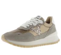 victoria Basket Viento Nylon Metalizado & Logotipo Glitter & Piezas Serraje Al Tono & Suela Dentada 1157102 para Mujer Platino 40