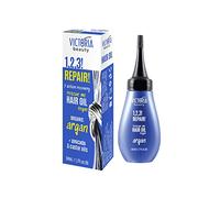 Victoria Beauty Aceite capilar para cabello seco y dañado con aceite de argán orgánico, aceite de aguacate y aceite de ricino, reparador de cabello, 50 ml
