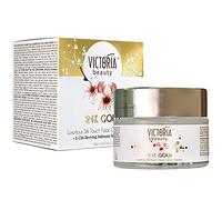 Victoria Beauty - Crema de ácido hialurónico con oro de 24 quilates contra arrugas y ojeras, crema de día antienvejecimiento, crema facial reafirmante con aceite de argán, manteca de karité y aceite