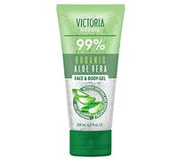 Victoria Beauty Gel de aloe vera 99% orgánico, crema hidratante para rostro y cuerpo, cuidado natural después del sol, 200 ml