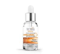 Victoria Beauty - Sérum hialurónico de alta dosis con vitamina C, suero antienvejecimiento de ácido hialurónico con baba de caracol para cara joven y piel radiante, 20 ml