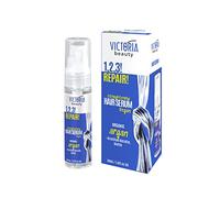 Victoria Beauty Sérum para cabello dañado con aceite de argán orgánico y biotina, queratina alisado permanente, serum alisador de pelo, repara el daño del cabello, 30 ml