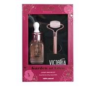 Victoria Beauty - Set de regalo para mujer con rodillo de jade y suero facial, caja de regalo para mujer con suero antiarrugas, set de cuidado facial - Garden of Eden