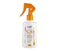Victoria Beauty Spray solar SPF 50 para niños, SPF 50 Face Sunscreen for Children, crema solar con extracto de avena, protección solar de alto espectro, fórmula impermeable, 200 ml