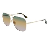 Victoria Beckham Mujer VB217S 727 Gafas de sol Metal Oro Multicolor Cuadrada Normal Fotocromático