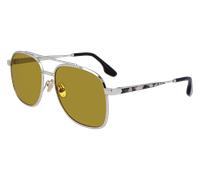 Victoria Beckham Mujer VB233S 40 Gafas de sol Metal Plata Verde Piloto Fotocromático