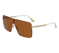 Victoria Beckham Mujer VB238S 723 Gafas de sol Metal Oro Marrón Cuadrada Normal Normal