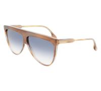 Victoria Beckham Mujer VB619S 773 Gafas de sol Acetato Marrón Azul Cuadrada Normal Fotocromático