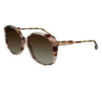 Victoria Beckham Mujer VB629S 603 Gafas de sol Acetato La Habana/Rosa Marrón Redonda Sombreado