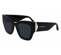 Victoria Beckham Mujer VB652S 001 Gafas de sol Acetato Negro Gris Mariposa Normal Fotocromático