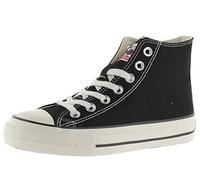 victoria Botín Tribu Lona & Sello Retro & Suela Acabado Brillo 1057101 para Mujer Negro 36