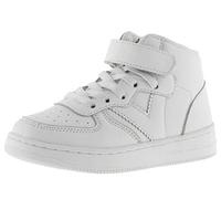 victoria Botín Unisex Tiempo Efecto Piel Blanco Monocromo & Cordón Elástico & Tira Adherente 1124107 para Niños Blanco 26