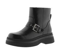 victoria Botines Dublín Efecto Piel Negro Monocromo & Suela Gruesa & Correa 1301105 para Mujer Negro 38