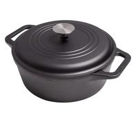 Victoria Cacerola de hierro fundido 3.8 l Negro