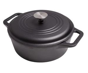 Victoria Cacerola de hierro fundido 3.8 l Negro