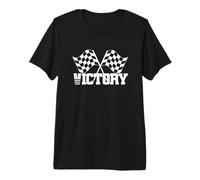 Victoria Carrera Bandera Blanca a Cuadros Amor COLECCIÓN Camiseta Premium