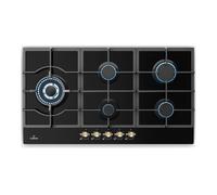 Victoria Chef 90cm Placa de gas 5 Fuegos Negro