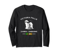 Victoria Falls Waterfall Zambezi Zambia Zimbabwe Bandera Manga Larga