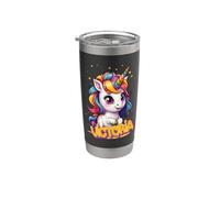 VICTORIA - Hermoso nombre de niña con un bonito unicornio Vaso térmico de acero inoxidable de doble pared