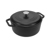 Victoria Horno Holandés Inducción Hierro Fundido Esmaltado 27cm, Cocotte 5,7L, sin PTFE ni PFOA, Apto para Fuego, Barbacoa, Horno, Vitrocerámica, Gas