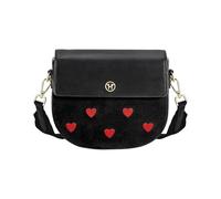 VICTORIA HYDE Bolso cruzado para mujer suave de cuero genuino con patrón de bordado en forma de corazón