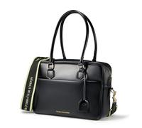 VICTORIA HYDE Bolso de mano de negocios para mujer, bolso de mano de cuero, bolsa de viaje de fin de semana, Negro -