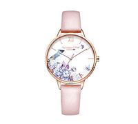 VICTORIA HYDE Floral Mujeres Reloj de Pulsera de Cuarzo Correa de Cuero