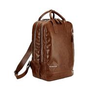 VICTORIA HYDE Mochila de piel sintética para mujer, mochila grande, mochila para hombre, multicompartimento, bolso de hombro, moda para viajes, trabajo, escuela, marrón