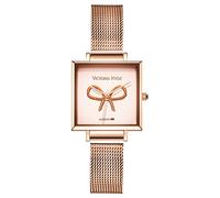 VICTORIA HYDE Mujeres Reloj de Pulsera de Cuarzo 3D Mariposa Marcar Banda de Malla de Acero Inoxidable