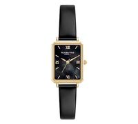 VICTORIA HYDE Reloj de cuero negro para mujer, relojes cuadrados para mujer, Negro -
