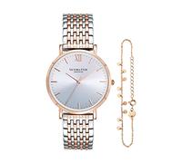 VICTORIA HYDE Reloj de pulsera de cuarzo dorado para mujer, con correa de acero inoxidable, resistente al agua, con pulsera