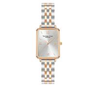 VICTORIA HYDE Reloj de pulsera rectangular para mujer, esfera verde, analógico, de cuarzo, con correa de acero inoxidable, Clásico
