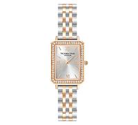 VICTORIA HYDE Reloj rectangular de mujer verde esfera analógica de cuarzo con correa de acero inoxidable, Moderno