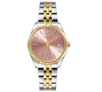 VICTORIA HYDE Relojes de Mujer con Dos Tonos de Acero Inoxidable, Pulsera de Calendario, Reloj de Pulsera para Mujer, Color Dorado y Plateado (Rosa.)