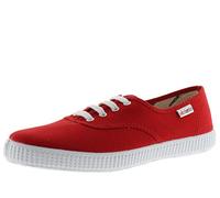 victoria Inglesas Unisex 1915 Lona & Cordones Blancos 106613 para Adulto Rojo 45