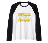 Victoria Joke Idgaf Meme Cute Halloween Costume For Victoria Camiseta Manga Raglan