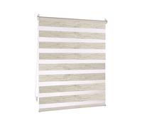 Victoria M. Klemmfix Estor Enrollable sin Taladrar, 45 x 150 cm Lino, Doble Capa Noche y Día para Sala de Estar Cocina