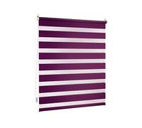 Victoria M. Klemmfix Estor Enrollable sin Taladrar, 45 x 150 cm Púrpura, Doble Capa Noche y Día para Sala de Estar Cocina