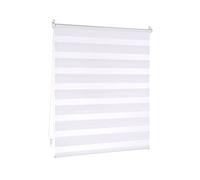 Victoria M. Klemmfix Estor Enrollable sin Taladrar, 50 x 150 cm Blanco, Doble Capa Noche y Día para Sala de Estar Cocina