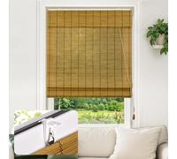 Victoria M. Klemmfix Persiana Enrollable de Bambú Fijación sin Taladrar, Protección Solar para Puertas y Ventanas, 150 x 220 cm, Marrón