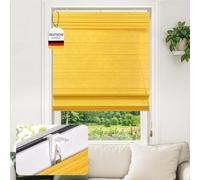 Victoria M. Klemmfix Persiana Enrollable de Bambú Fijación sin Taladrar, Protección Solar para Puertas y Ventanas, 150 x 220 cm, Bambú