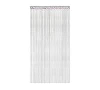 Victoria M. Leonora Cortina de Hilos para Puertas, Divisor de Habitaciones con Bolsillo para Barra, Lavable, Acortable, 100 x 245 cm, Gris Claro