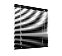 Victoria M. Persiana de Aluminio, Veneciana Fijación sin Taladrar, Incluye Clips de Sujeción Klemmfix, 45 x 130 cm, Negro